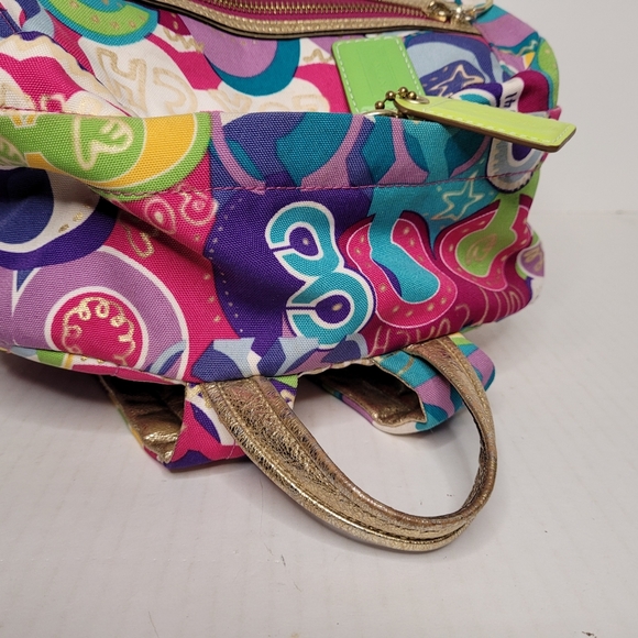 Coach Limited Edition Poppy Graffiti Signature C's Backpack D1073-15292 - Picture 8 of 16